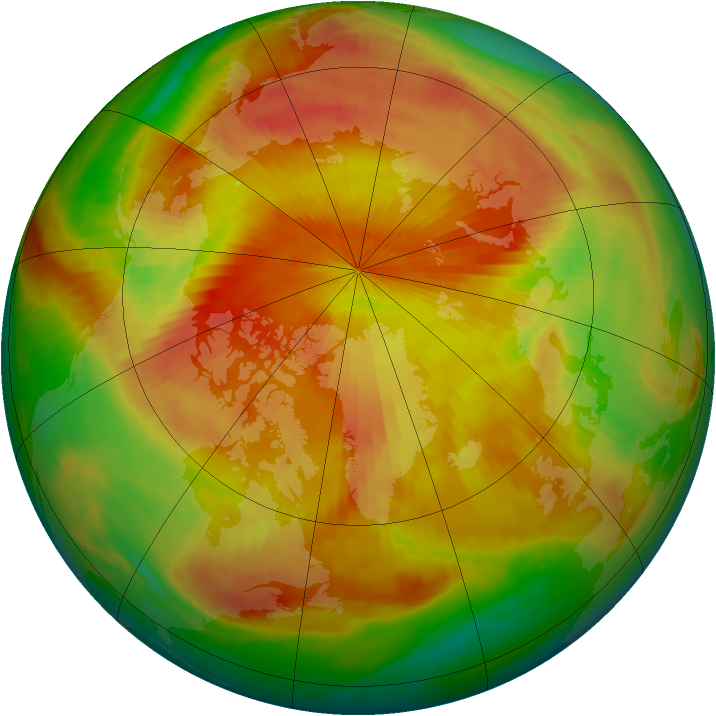 Arctic ozone map for 27 April 1998